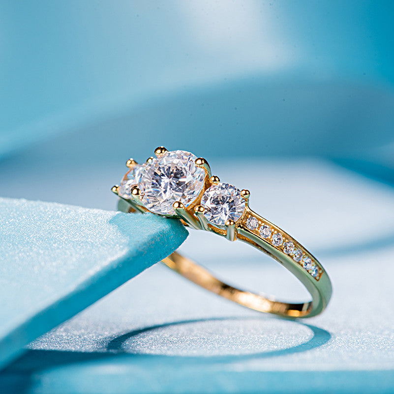 18K Solid Gold Diamond wedding ring
