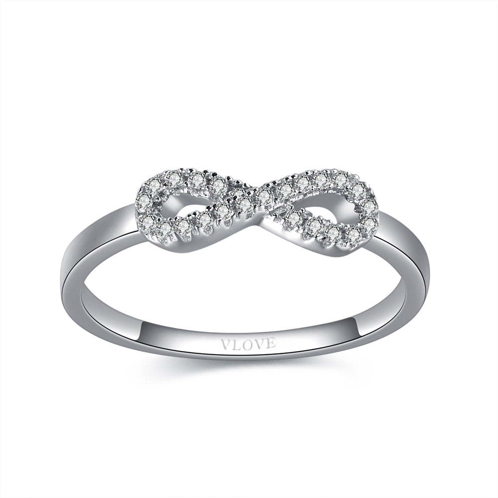 18K纯金钻石无限戒指设计