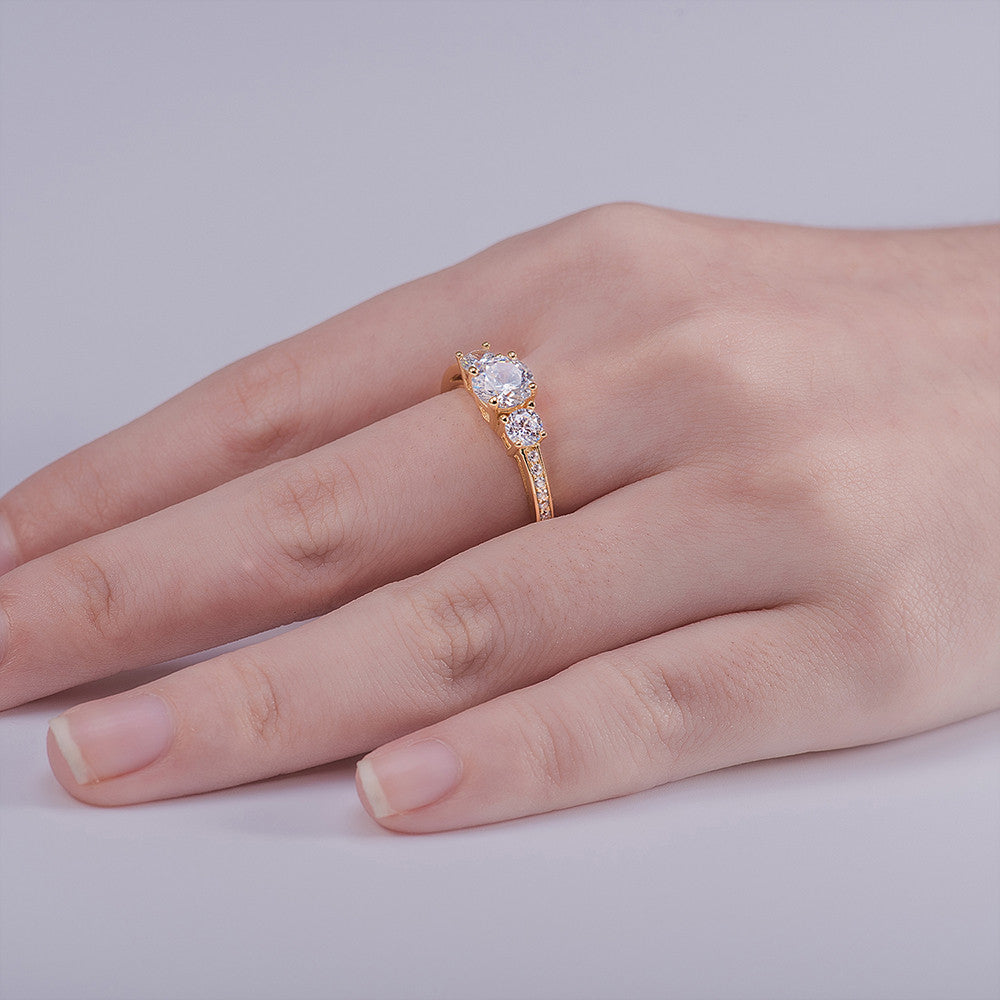 18K Solid Gold Diamond wedding ring