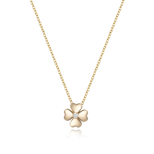 .024CT Diamond Flower Necklace