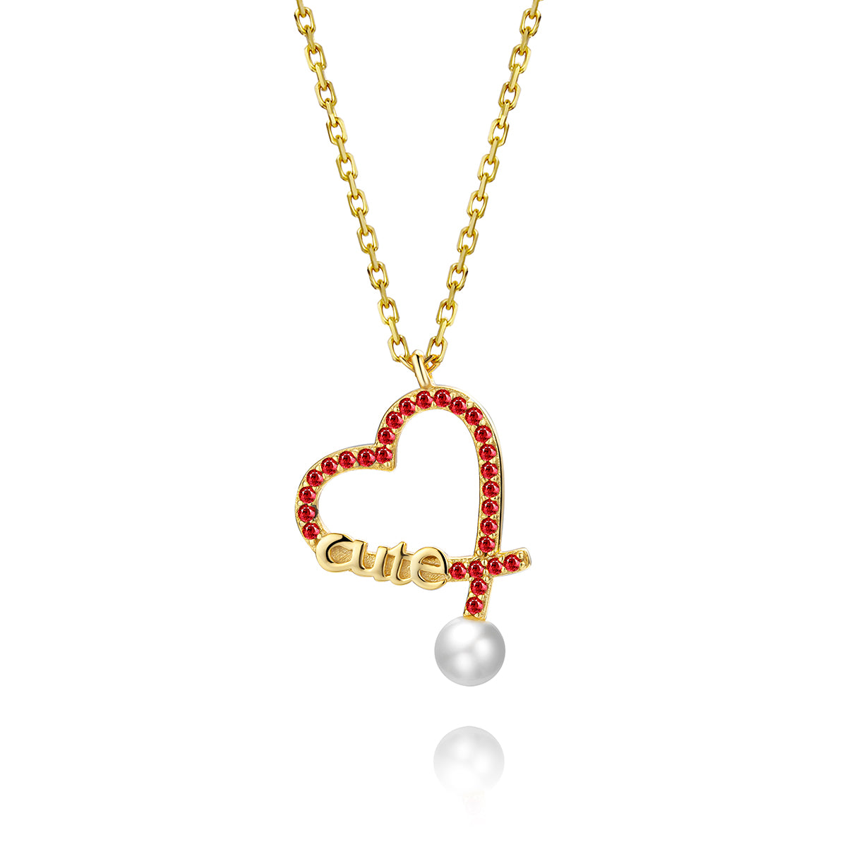 14K Gold Cute Heart Necklace